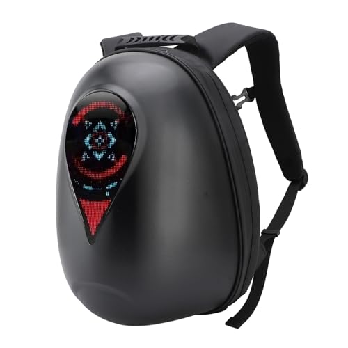 Sac à dos moto rigide avec écran LED personnalisable USB grand volume pour casque