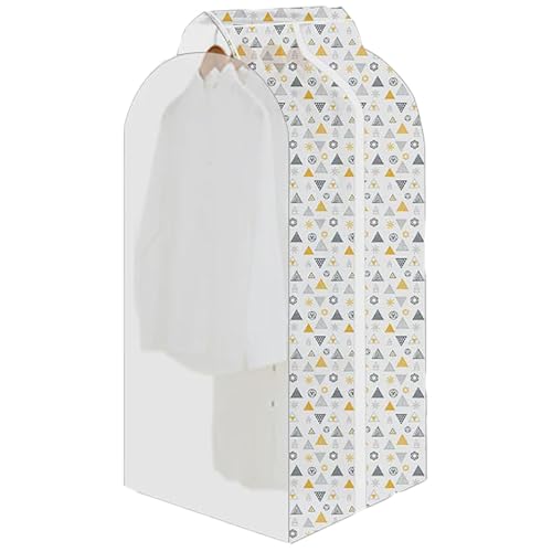 Printed Garment Rack Cover, Translucent PEVA Large Garment Bags Hanging Garment Bags for Closet Storage for Coat, Jacket, Sweater, Shirts(100x55x110cm/39x22x43in)