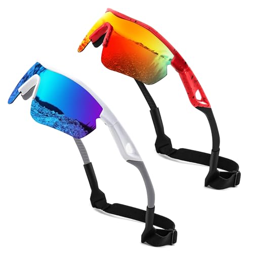 Lunettes de sport polarisées enfants 6-12 ans lunettes cyclisme baseball TR90