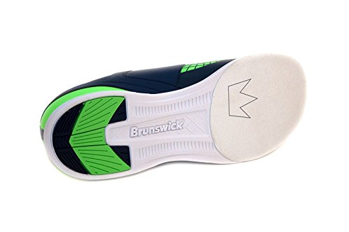 Foto von Brunswick EMAX | Bowling-Schuhe Männer Frauen Frenzy | Herren Damen Kinder Einsteiger-Bowling-Schuh | Blau Grün | Schuhgröße 40,5