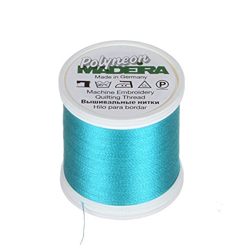 Madeira 9845-1746 2 Ply Polyneon Polyester Embroidery Thread, 40wt/135d 440 yd, Teal