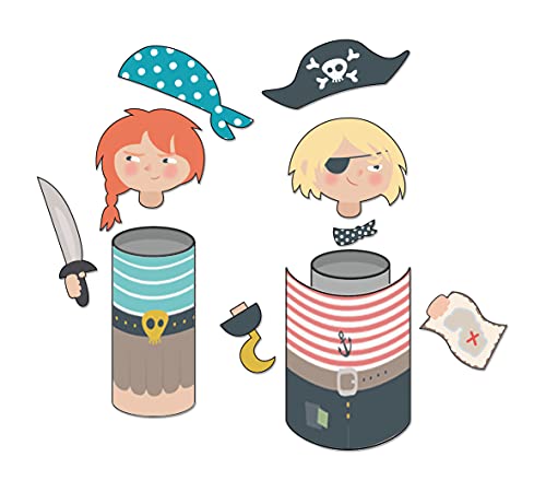 Ravensburger EcoCreate 18130 - Pirates - DIY Bastelset für Kinder ab 6 Jahren, Blau – Bild 6