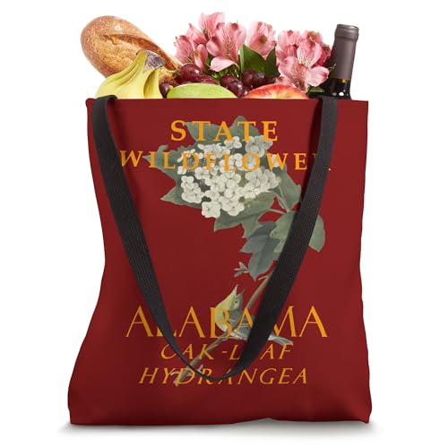 Bolso tote Alabama Territory Wildflower The Oak-leaf hydrangea miniatura 4