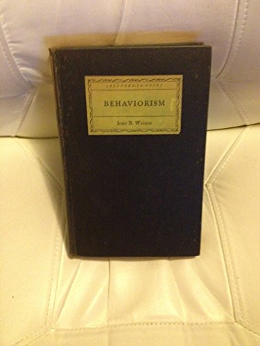 Behaviorism (The People's Institute "Lectures i... B00216FD12 Book Cover