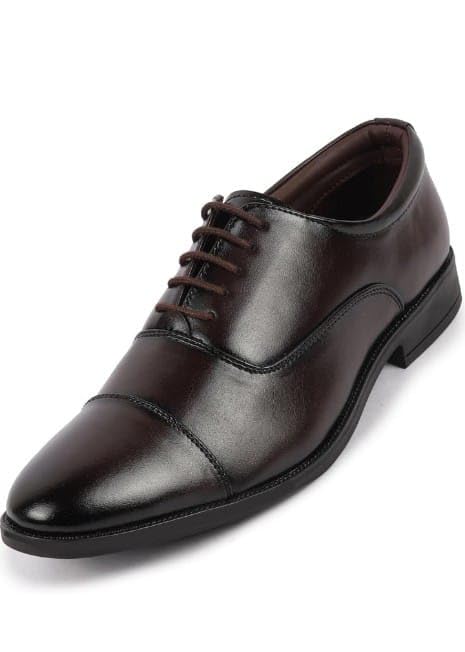 Classic Oxford Dress Shoes, Genuine Leather, Black, Lace-up Design