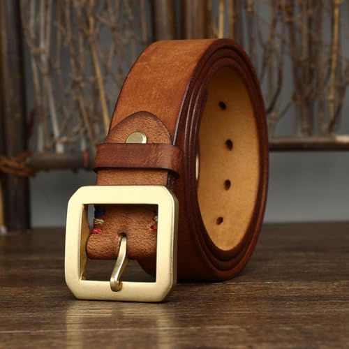 Ceinture en cuir de vachette véritable épaisse pour sublimer vos jeans et costumes - 2