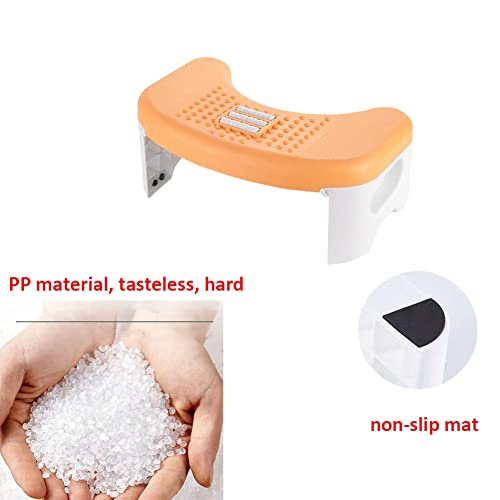 Wzll.slsp Squatting Toilet Stool,Foldable Potty Stool For Adults/Kids,7" Bathroom Toilet Foot Stool,Non-Slip Toilet Potty Step Stool #TOP5