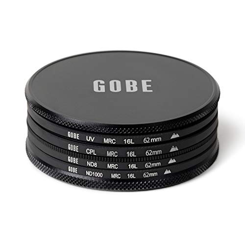 Gobe 62Mm Uv, Circular Polarizing (Cpl), Nd8, Nd1000 Lens Filter Kit (2Peak) #TOP1