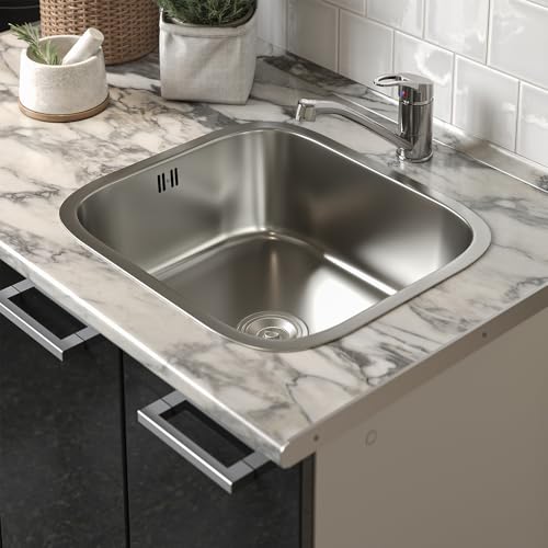 Vicco Cocina para Solteros R-Line, Negro Brillo/Blanco, 160 cm con Mueble para Horno Empotrado sin encimera - imagen 4