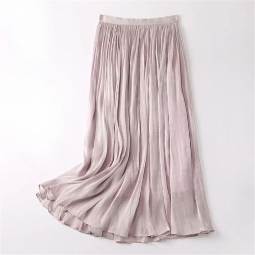 Ladies Emperament Long Skirt Solid Color All-Match A-Line Skirts Streetwear4
