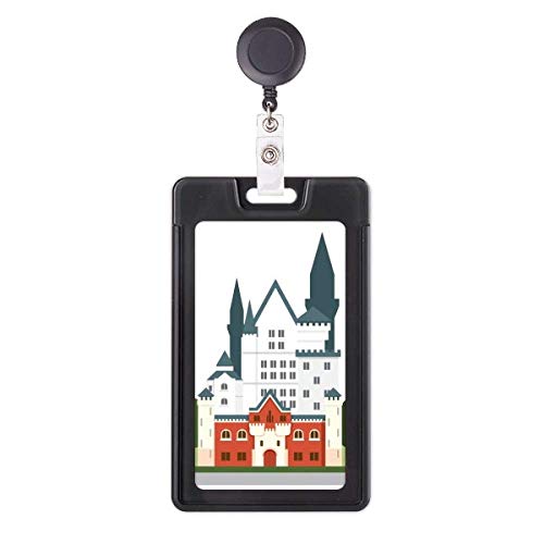 Porte-badge rétractable château de cygnes attache badge enrouleur carte id magnétique