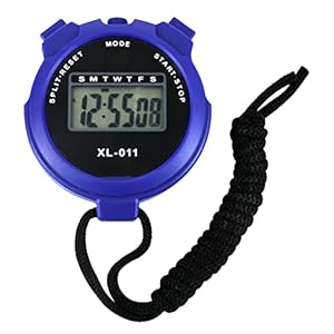 Digital Sports Stopwatch Timer Stopwatch Large Display Interval Training Timer Outdoor Split Stop Watch Lap Timer Digital Calendar Alarm Clock Referee Watch for Training Swimming Running(Blue)