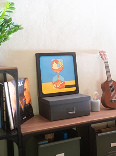Miniatura 7 de Grupo Erik Marco Vinilo Plata Premium - Marco Madera Para Disco Vinilo Lp 12 Con Anclaje Y Cristal - Decoración Hogar Regalos Para Amantes De La Música 35.5 X 38 Cm