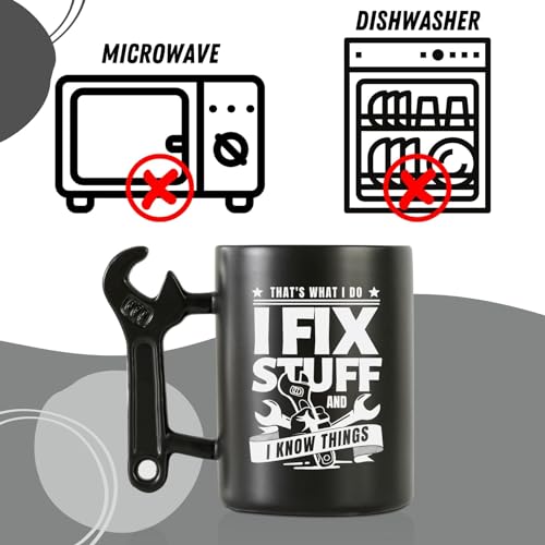 Taza de cerámica con asa llave 400 ml para papá miniatura 5
