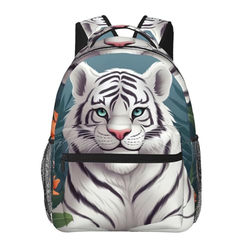Sac de travail d'affaires tigre blanc protégeant votre ordinateur