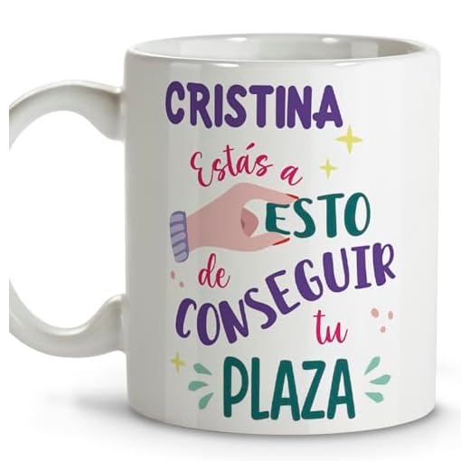 LolaPix Regalos opositores. Tazas personalizadas con nombre. Tazas originales para regalar. Regalos opositores. Oposiciones. Taza cerámica 330 ml.
