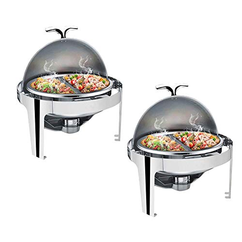 Aprilhp Round Chafers and Buffet Warmers Sets, Chafing Dish Catering