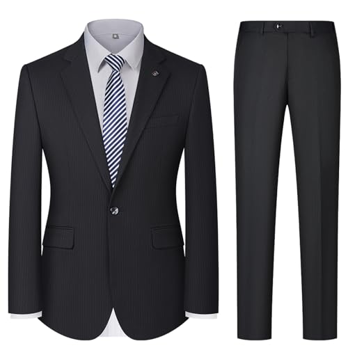 [JIMYXGOL] メンズ スーツ 2点セット ビジネス スリム シングル 2ボタン 洗える ストレッチ ウエストゴム 春秋冬対応 ジャケット パンツ 上下セット 通勤 就活 面接 成人式 卒業式 入学式 結婚式対応 セットアップ