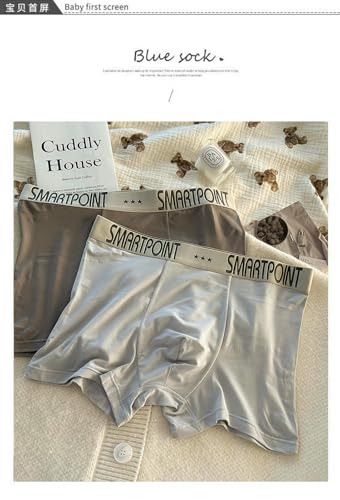 Calzoncillos hombre boxer briefs transpirables de algodón elástico pack 3 ropa interior gris 2xl 8