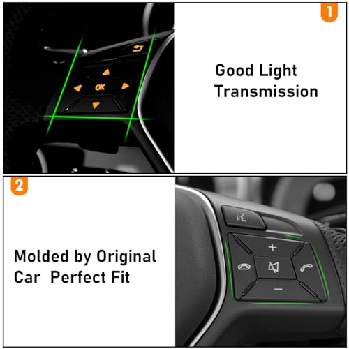 Image of Moonlinks Steering Wheel Button Sticker Compatible with Mercedes A B C