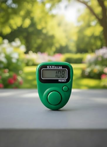 Image of Digital Finger Tally Counter with LCD Display, Portable Hand Click Counter for Prayer, Chanting, Gym, Counting, Stitching, Meditation, Automatic Tasbeeh Counter with Reset Button (511 Ring-Green)