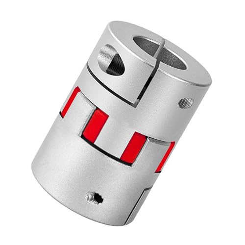 Acoplador Elástico de 20 mm a 24 mm con Forma de Ciruela, Aleación de Aluminio, D55 L78 Eje de Flexible Acoplamiento para Motor Paso a Paso