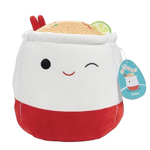 Image of Squishmallows Original 10-Inch Daley the Ramen Noodles - Official Jazwares Plush - Collectible Soft & Squishy Pad Thai Lo Mein Food Stuffed Animal Toy - Add to Your Squad - Gift for Kids, Girls & Boys