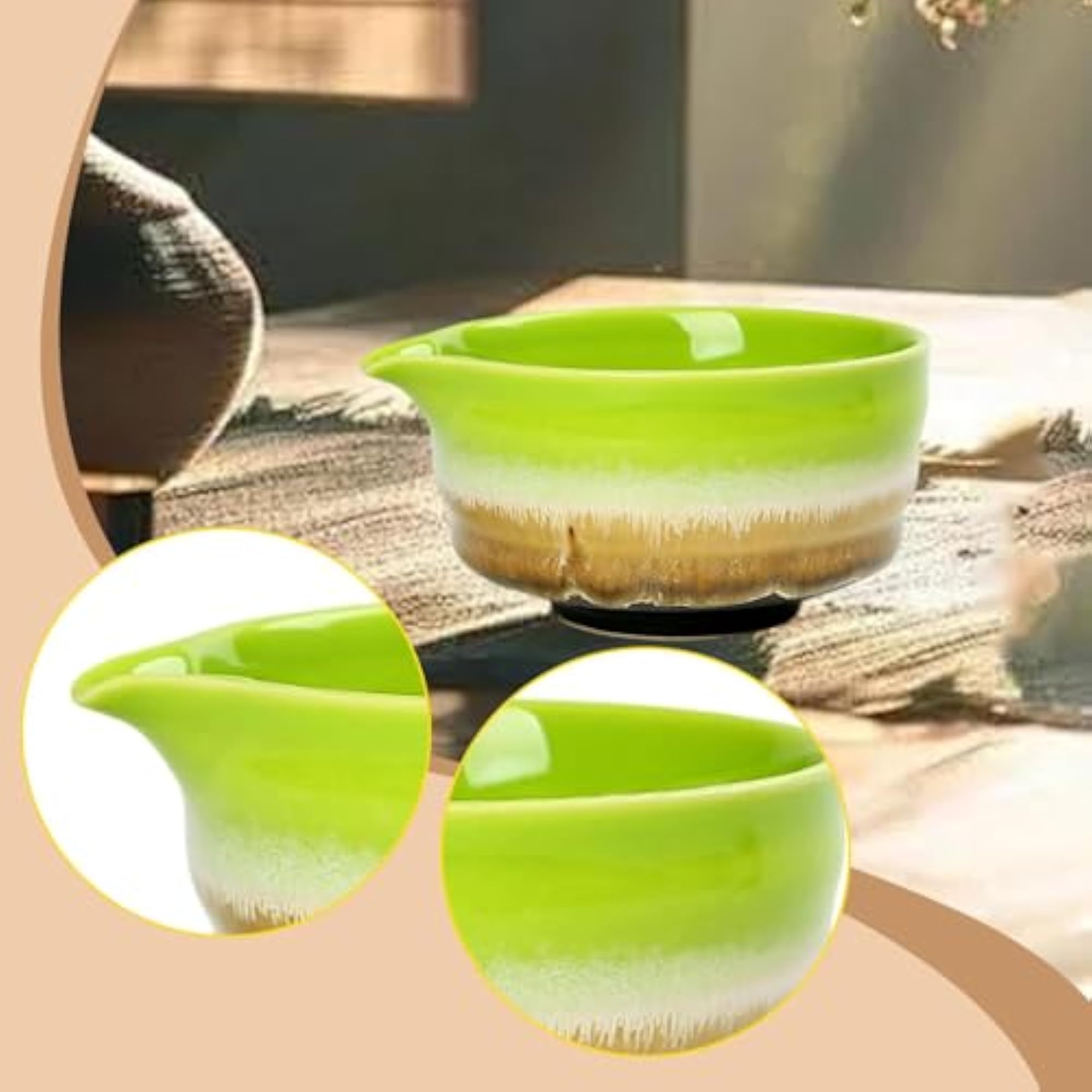 Ceramic Matcha Bowl 500ml Japanese Green Tea Cup