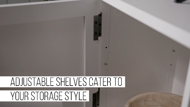 Walker Edison Buren Classic Grooved Door TV Stand for TVs up to 65 Inches, 58 Inch, Dark Walnut