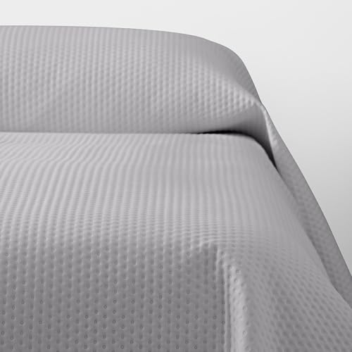 SomniHome Colchas Cama 90 100 105 Cubre Cama Doble Lisa. Colcha Bouti. Colcha Primavera Verano. Colcha Fina Entretiempo Moderna. Color Gris
