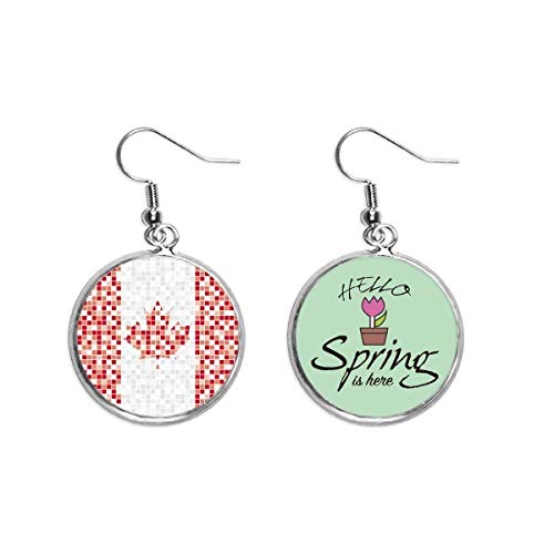 Pendientes de Canadá en mosaico un regalo de joyería para primavera