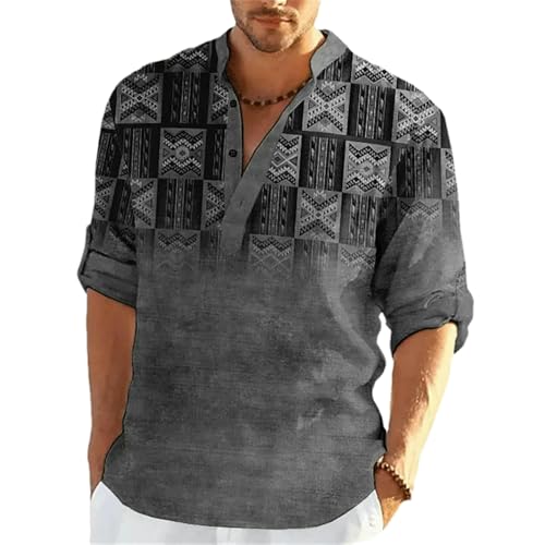 Chemise vintage homme col officier respirante et fluide manches longues