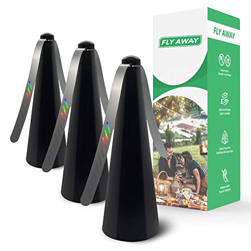 Fly Away - 3 Pack Outdoor Fly Repellent Fan, Outside or Inside Table use, Restaurant, Barbeque,...