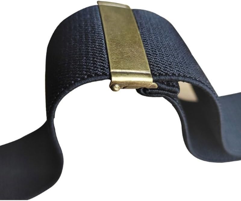 Man Four Clip Polyester Filament Suspenders Adjustable Type X Ear Hook