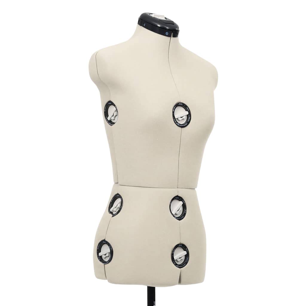 Mannequin de robe ajustable pour femme Crème S Taille 33 40