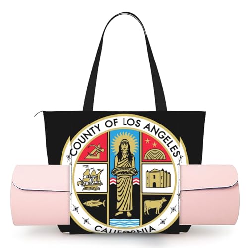 MACIUM County of Los Angeles Yoga Bags for Women with Yoga Mats Bags Carrier Tote for Pilates Travel