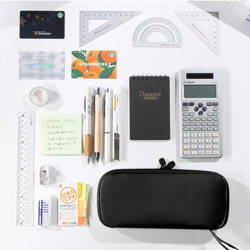 Image of Rolin Roly Multi-function Pencil Case Pencil Box Large Capacity Pen Case Holder for Women Pen Bag Organizer with Zipper (black)