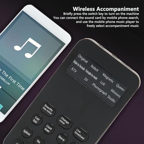 Changeur de voix portable avec 7 modulations et 8 effets sonores Jack 3.5mm - 5