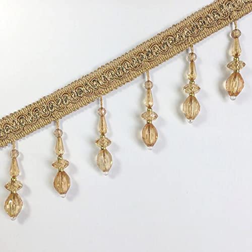 Perles à suspendre marron clair 12m pour galon de couture - 2