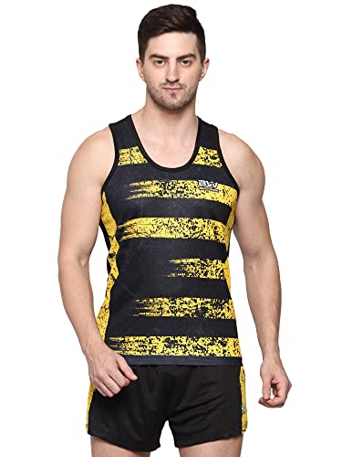 Image of Men's 100% Polyester Sublimation Printed Athletic Running Vest | Lightweight Sports Costume for Gym, Jogging & Training