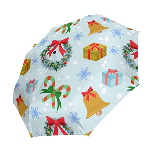 Cadeau de Noël parfait parapluie pliable automatique bleu résistant