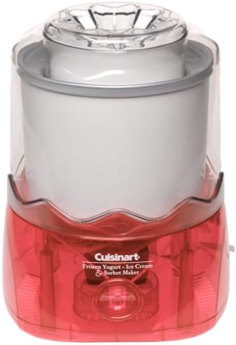 Cuisinart ICE-20LTR 1-1/2-Quart Automatic Ice Cream, Frozen Yogurt & Sorbet Maker, Translucent Raspberry