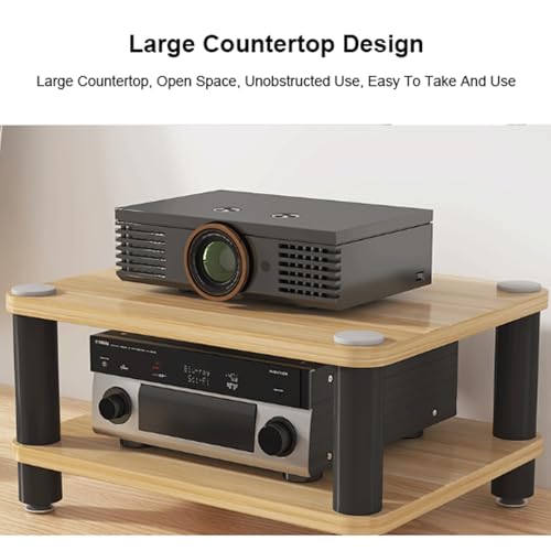 Multimedialny stojak na stół z obsługą AV, 2/3/4 poziomy, otwarty stojak na komponenty stereo, drewniana wieża HiFi do odtwarzacza DVD, konsola do gier, telewizor, meble z wyświetlaczem audio