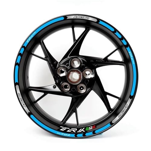 Bande réfléchissante jante moto 17 pouces étanche pour moyeu Benelli TRK 502 haute visibilité