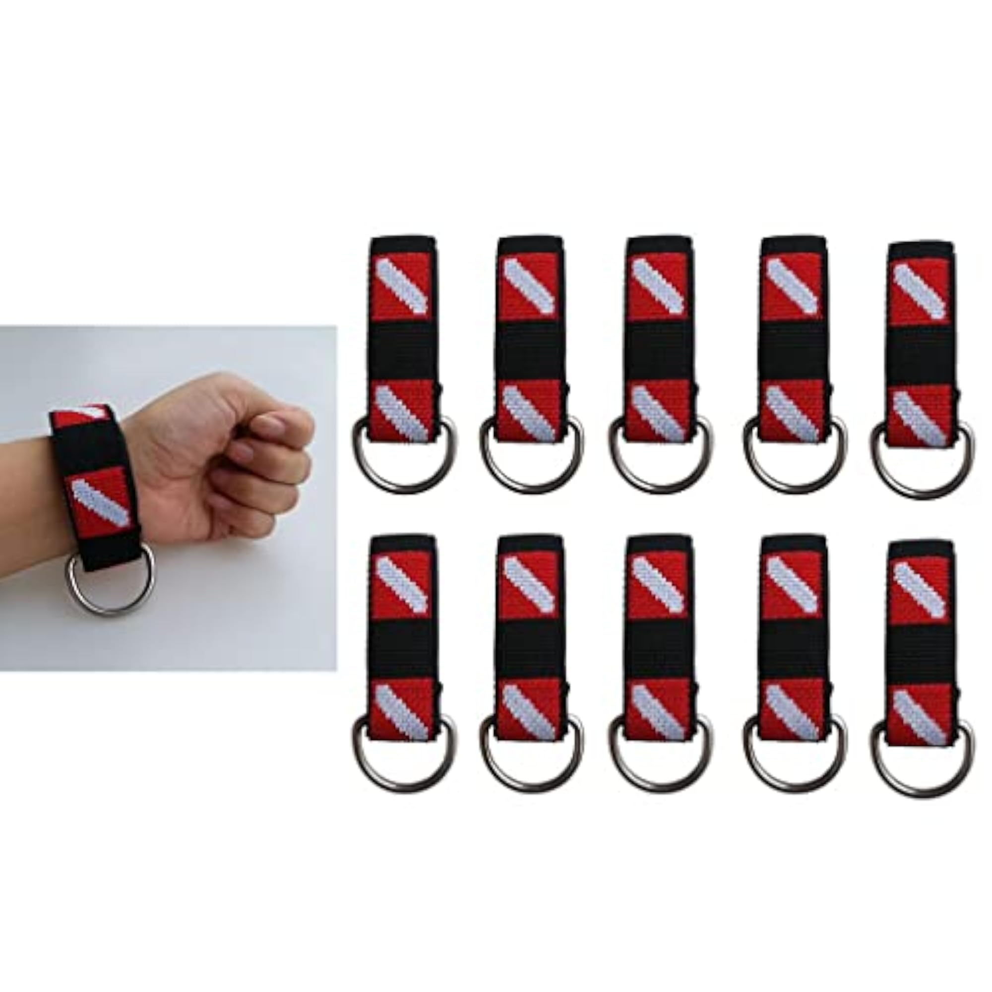 Adjustable Scuba Diving Wrist Strap Webbing Band