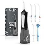 SMILE THERAPY® Water Flosser for Teeth Cordless: 5 Modes & 300ML Tank Electric Flosser Oral Irrigator for Plaque Removal with 360° Nozzle & Multiple Tips for Braces & Gums Portable Tooth Flosser