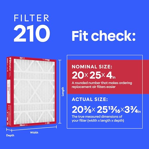 Image of Filtrete 210 Air Filter Replacement, MERV 11, MPR 1000, 1 HVAC Filter | Allergens & Pet Dander, Designed To Fit Systems Using AprilAire 210 Replacement Filters, 12-Month AC /Furnace Filter