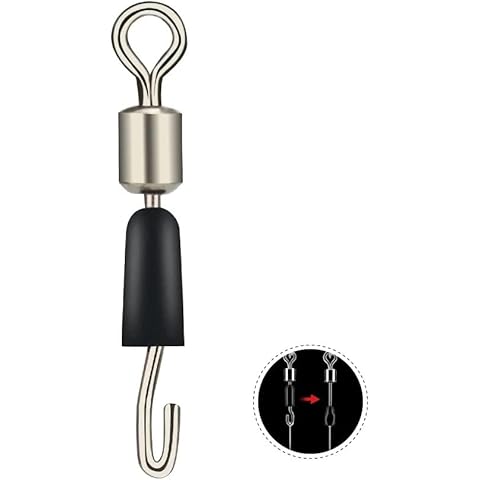 TFS Angling Quick change hook length swivel connector.10,20 or 30 Pack (20 Pack) Cover
