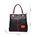 Imagen de AINUOEY Mujer Bolsos de Mano Casual Bandolera Marca Mediano Totes Antirrobo Hombro Italianos PU Cuero 5706 2 piezas Fekete