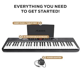 Alesis Melody 61 MK4 Keyboard Piano for Beginners with 61 Keys Speakers, Tablet/Sheet Music Stand, 300 Sounds and Music Lessons